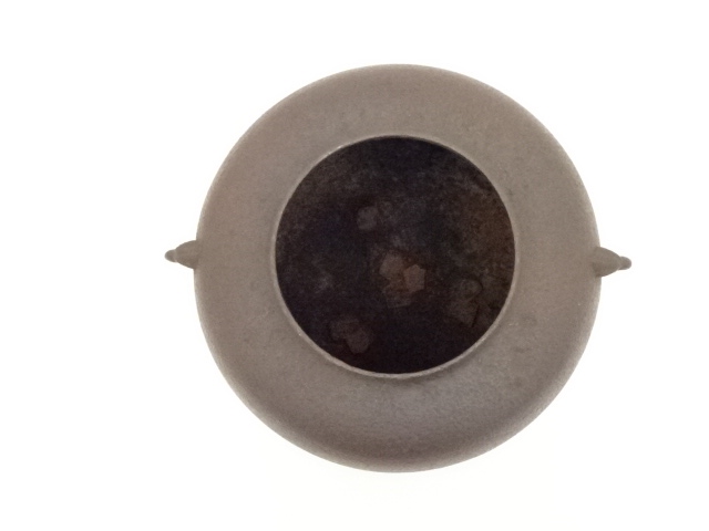  般若勘渓造　唐銅鬼面風炉（畠春斎釜添）（共箱）